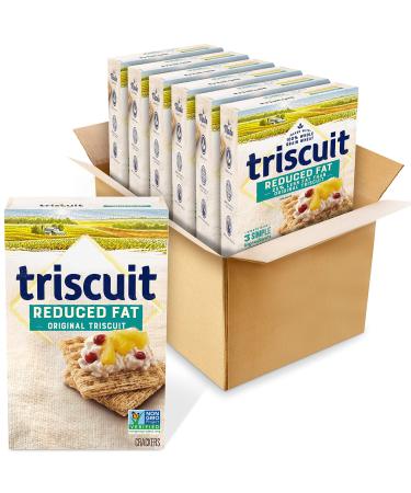 Triscuit Reduced Fat Whole Grain Wheat Crackers 6-7.5 oz Boxes 7.5 Ounce (Pack of 6)