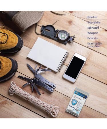 6 Pack Emergency Mylar Thermal Blankets - Space Blanket Survival Kit for Outdoors, Camping, Hiking, and Car Emergencies - Buy Online on GoSupps.com