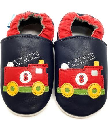 MiniFeet Premium Soft Leather Baby Shoes - Buy 4 Pairs, Get 1 Free! | Toddler Shoes 0-6 Months to 4-5 Years - Fire Engine Design - Buy Online on GoSupps.com