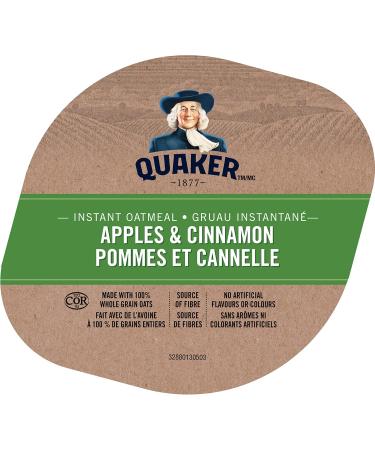 Quaker Apples & Cinnamon Instant Oatmeal Cup Multi-Pack 43g (Pack of 12) - Buy Online on GoSupps.com