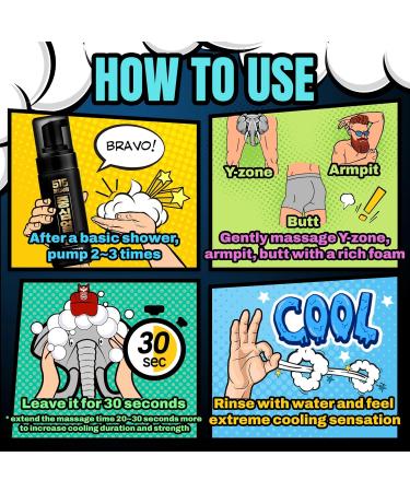 Center-shaped Joongsim Ulul 515 Mens Cleanser Cooling Menthol Intimate Remove Odor Hygiene Foam Body Wash 5.07 fl. oz - Buy Online on GoSupps.com