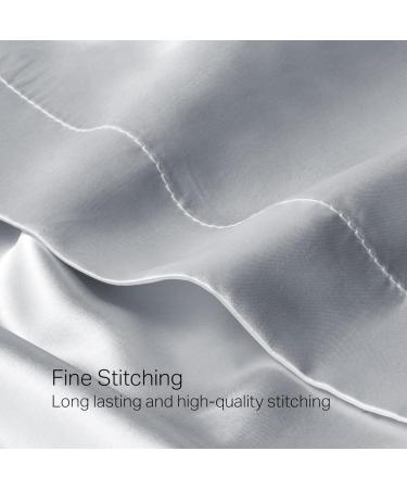 Al Ahmedani Linen Gray Satin Pillow Case 20x26 inches - Silver Gray Standard - Buy Online on GoSupps.com