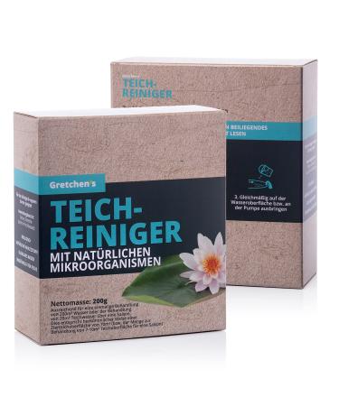 Gretchen - pond cleaner organic 200 g (powder) - pond cleaning for clear water naturally organic & vegan - professional pond care cleaning & water supply environmentally friendly safe for fish pond cleaner - 200 g - Buy Online on GoSupps.com