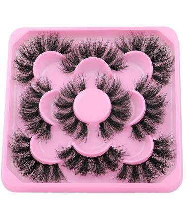 Dramatic 20mm Fluffy Mink Lashes - 5 Pairs Pack | Long & Thick Wispy Faux Mink False Eyelashes - 22A - Buy Online on GoSupps.com