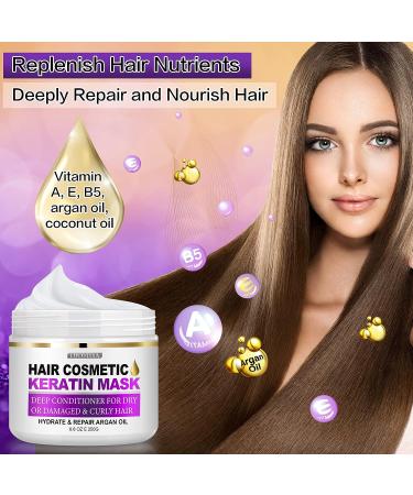 Lucotiya Deep Conditioning Keratin Hair Mask & Serum Capsules - Argan Oil Treatment for Dry Damaged Hair - Buy Online on GoSupps.com