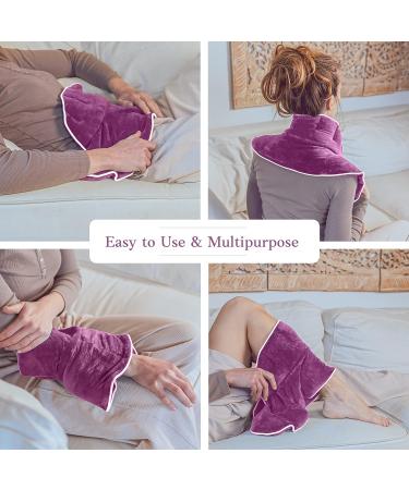 Qomfor Wheat Bags Microwavable Neck and Shoulder - Soothing Wheat Bag Microwavable - Wheat and Lavender - Microwave Heat Pad for Period Pain Relief Back Pain and Stress Relief (Purple) - Buy Online on GoSupps.com