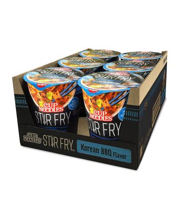 Nissin Cup Noodles Stir Fry Korean BBQ Sauce 2.89oz (Pack of 6) - Fast & Flavorful Meal Option - Buy Online on GoSupps.com