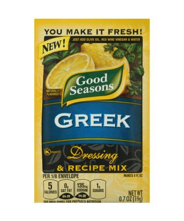 Good Seasons Greek Dressing & Recipe Mix (Pack of 4) .7 oz Packets