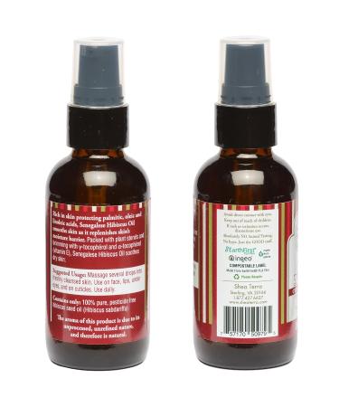 Shea Terra Organics Senegalese Hibiscus Cold Pressed Extra Virgin Oil - Anti-Aging Hair Conditioner & Vitamin E for Dry/Mature Skin - 2 oz - Buy Online on GoSupps.com