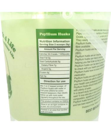 Psyllium Husk 500g in Recyclable Tub | Natural Health 4 Life | High Fibre Supplement - Buy Online on GoSupps.com