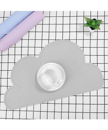 HONGXIN-SHOP Kids Non-Slip Silicone Cloud Placemat - Easy Clean Multi-Purpose Tableware for Baby, Grey - Buy Online on GoSupps.com