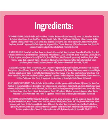 Temptations Adult Cat Treats Assorted Variety Pack 510g (6x85g Pack) 510 g (Pack of 1) Beef - Chicken - Seafood - Mix-ups Cat Treats - Buy Online on GoSupps.com
