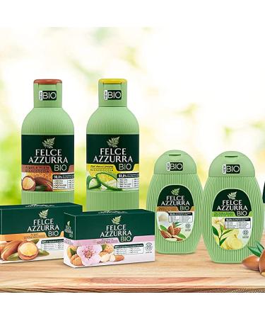 Felce Azzurra Organic Almond Soap - Gentle and Nourishing Soap with Organic Almond Flour for a Fine Exfoliating Effect - Dermatologically Tested - 1 Pack (1 x 125 g) - Buy Online on GoSupps.com