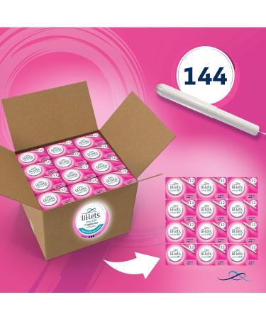 Lil-Lets Cardboard Applicator Super Tampons X 144 | 12 Packs of 12 Tampons | Medium to Heavy Flow - Buy Online on GoSupps.com