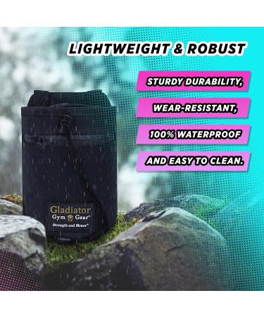 Gladiator Climbing Chalk Bag with Pockets and Adjustable Belt - Black - Buy Online on GoSupps.com