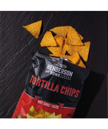 Henderson and Sons Hot Chili Tortilla Chips - Spicy 125g Snack for Game Nights - International Shipping Available - Buy Online on GoSupps.com