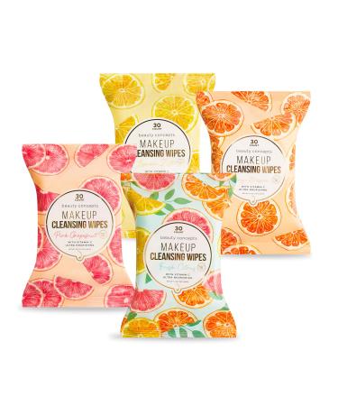 Beauty Concepts Makeup Cleansing Wipes Fresh Citrus  Pink Grapefruit  Lemon Zest  Orange