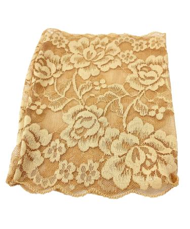 Decorative Unlined Picc Line Lace Sleeve Cover for Cancer Chemo Diabetes Freestyle Libre Lymes Disease - Suitable for weddings/events (7" Coffee)