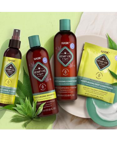 HASK HEMP Hydrating Shampoo & Conditioner Set - Color Safe Gluten-Free Sulfate-Free Paraben-Free Cruelty-Free for All Hair Types - International Shipping Available - Buy Online on GoSupps.com