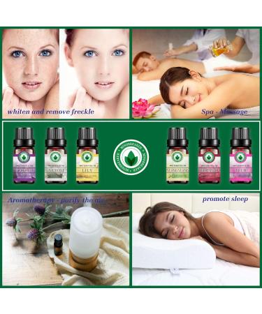 Premium Essential Oils Gift Set - 100% Pure Aromatherapy - 6 Natural 10ml Bottles: Violet Lily Neroli Tulip Bergamot Ylang Ylang - Buy Online on GoSupps.com