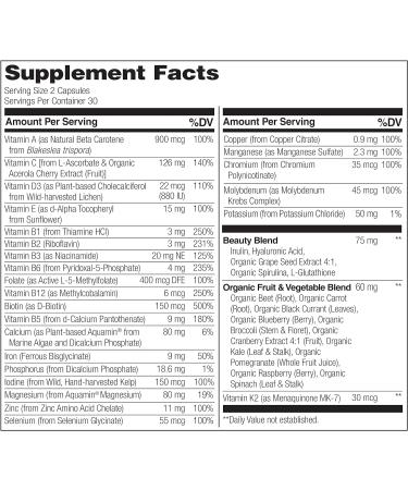 NATURELO Whole Food Multivitamin - 60 Vegan Capsules - Buy Online on GoSupps.com