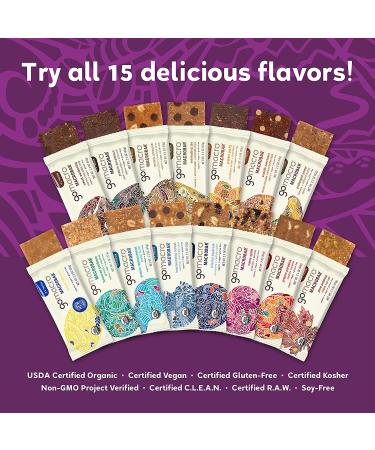 GoMacro MacroBar Organic Vegan Protein Bars Variety Pack - 12 Count (2.0-2.4 oz Bars) - Buy Online on GoSupps.com