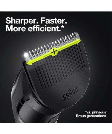Braun 6-in-1 All-In-One Series 3 Male Grooming Kit with Beard Trimmer and Hair Clippers - Gifts for Men UK - MGK3221 Black/Volt Green - Buy Online on GoSupps.com