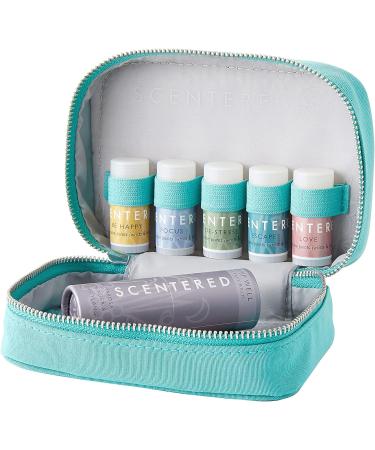 Scentered Aromatherapy Balm Gift Set - Daily Ritual | Sleep Well + 5 Mini Balms - De-Stress, Focus, Happy, Escape, Love | Lavender, Rosemary, Ylang Ylang | Women's Essential Oils Gift, Travel Bag - Buy Online on GoSupps.com