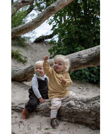 BIBSE de Lux BPA-Free Cherry Nipple Pacifier 2-Pack | Natural Rubber Made in Denmark | Size 2 (6-18 Months) - Ivory/Sage - Buy Online on GoSupps.com