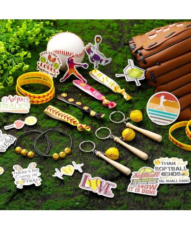 Janinka Softball Party Favors Set - 110 Pcs Stickers, Keychains, Bracelets & More | Ideal Gifts & Party Supplies for Girls Sports Team - Buy Online on GoSupps.com