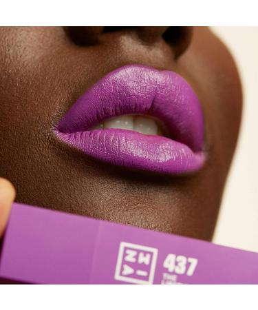 3INA Makeup Lipstick 437 - Purple Matte Lipstick with Vitamin E & Shea Butter - Long Lasting & Creamy Texture - Vegan & Cruelty Free - Buy Online on GoSupps.com