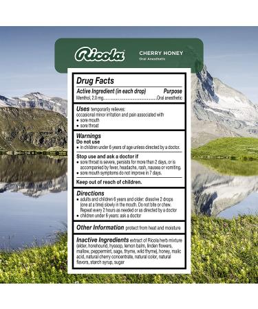Ricola Cherry Honey 24ct - Pack of 3 | 72 Cough Drops | Natural Cherry Flavor - Buy Online on GoSupps.com