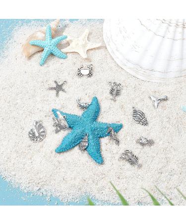 PandaHall 90pcs Ocean Fish Charms Tibetan Seashell Pendants - Antique Silver Sea Creatures Charms for DIY Jewelry Making - Buy Online on GoSupps.com