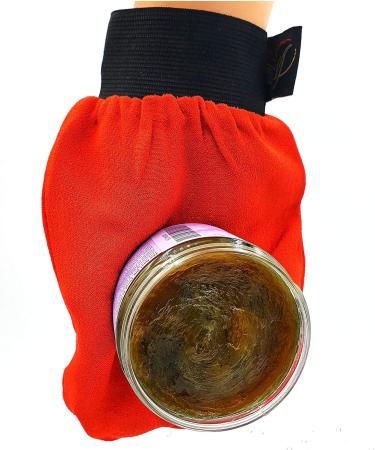 AL HOOR Moroccan Black Olive Soap Infused In Eucalyptus Oil + Kessa Glove - Deep Acne Cleansing & Dead Skin Cells Remover (Lavender) - Buy Online on GoSupps.com