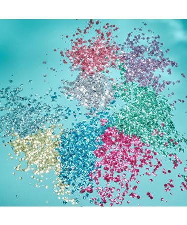 Biodegradable Eco-Glitter Set | 100% Organic Cosmetic Glitter for Face Body Nails & Hair - Moon Glitter (6x3g + Fixation Gel) - Buy Online on GoSupps.com