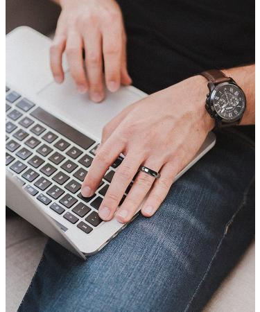 Hematite Magnetic Rings 2PCS for Women Men Unisex - Absorb Negative Energy, Balance Anxiety - Root Chakra - Size 10 - Buy Online on GoSupps.com