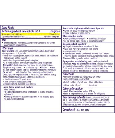 Vicks ZzzQuil Nighttime Pain Relief Sleep Aid Liquid - Max Strength Non-Habit Forming 12 fl oz - International Shipping Available - Buy Online on GoSupps.com
