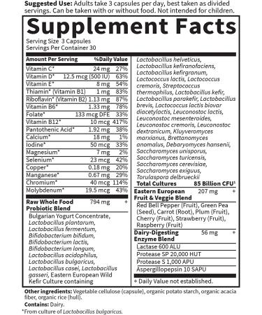 Garden of Life RAW Probiotics Men - 85 Billion CFU | 90 Vegetarian Capsules - Buy Online on GoSupps.com