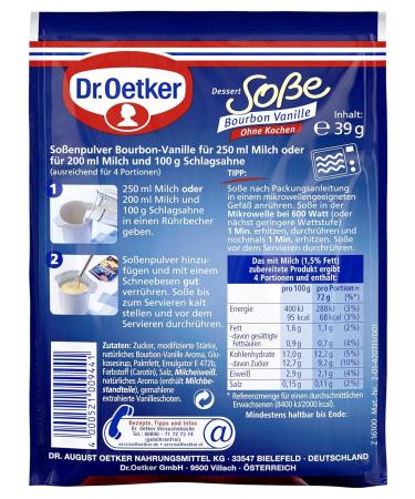 Buy Dr. Oetker Bourbon Vanilla Dessert Sauce (39g) - Delicious International Shipping - Buy Online on GoSupps.com