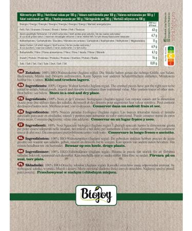 Biojoy Organic Walnut Kernels (1 kg) - Raw Shell-Free Juglans Regia for International Shipping - Buy Online on GoSupps.com