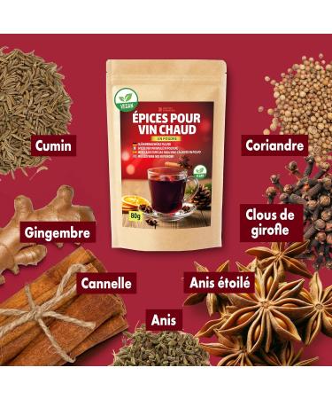 DETOX ORGANICA M lange pices Vin Chaud - pices Cannelle Anis toil et Autres pices de Qualit Premium - Id al pour Boissons Hivernales de No l Punch - 100% Naturel et Vegan (80g Poudre) - Buy Online on GoSupps.com