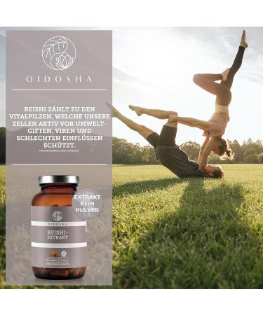 Qidosha Reishi Extract Capsules 500mg - Test Winner 07/23 | 15:1 Premium Ganoderma Lucidum | Vegan | 180 Glass Capsules | High-Dose Reishi Supplement - Buy Online on GoSupps.com
