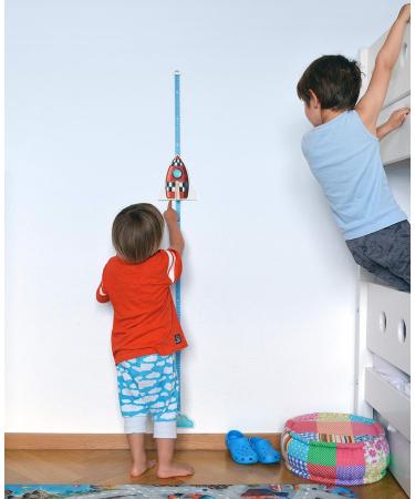 Children s Wooden Height Chart - Rocket Motif Growth Meter & Measuring Stick - Rollable Made in Germany - Buy Online on GoSupps.com