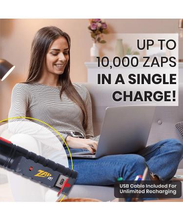 ZAP iT! Rechargeable Bug Zapper Racket 4000V - USB Charging Cable - Large Red - Buy Online on GoSupps.com
