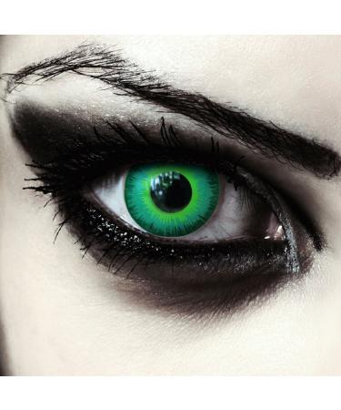 Green colored elf contact lenses for Halloween colored lenses in green Model: Green Elf + free contact lens case (within Germany)