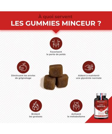 WEIGHT LOSS GUMMIES - Chromium Cola Guarana & Zinc - Slimming Alternative to Morosil - Blood Glucose Control - Coffee Hazelnut & Vanilla Flavor - 120 Vegan Gummies - Nutrimea - Made in France - Buy Online on GoSupps.com