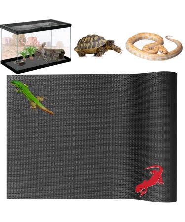 NEKOSUKI Reptile Substrate Liner Terrarium Carpet Bearded Dragon Tank Accessories Non-Adhesive Reptile Carpet Reptile Flooring Mat Bedding for Leopard Gecko (17.7x39.4 inch Black) 17.7x39.4 inch Black - Buy Online on GoSupps.com