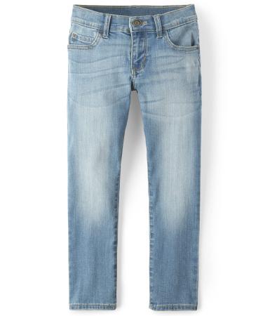 The Children's Place Boy's Stretch Straight Jeans 7 Denim Single