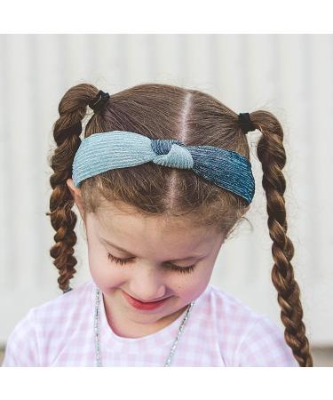 FROG SAC Girls' 3-Pack Top Knot Headbands - Cute Two Tone Knotted Headband Set for Kids - Fashion Hair Accessories in Purple, Pink, Blue - Buy Online on GoSupps.com