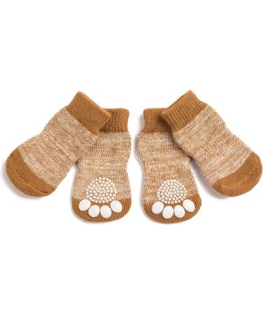 Pet Heroic 8 Sizes Anti-Slip Dog Socks Cat Socks Dog Cat Paw Protector With Rubber Reinforcement Traction Control for Indoor Wear Fit Extra Small to Extra Large Dogs Cats Yellow mode S - Buy Online on GoSupps.com